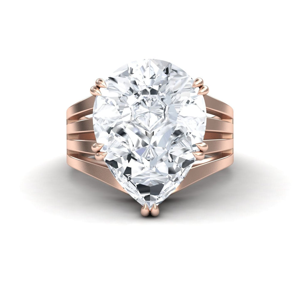 Rock Crystal Quartz & Diamond Regal Ring - Anna