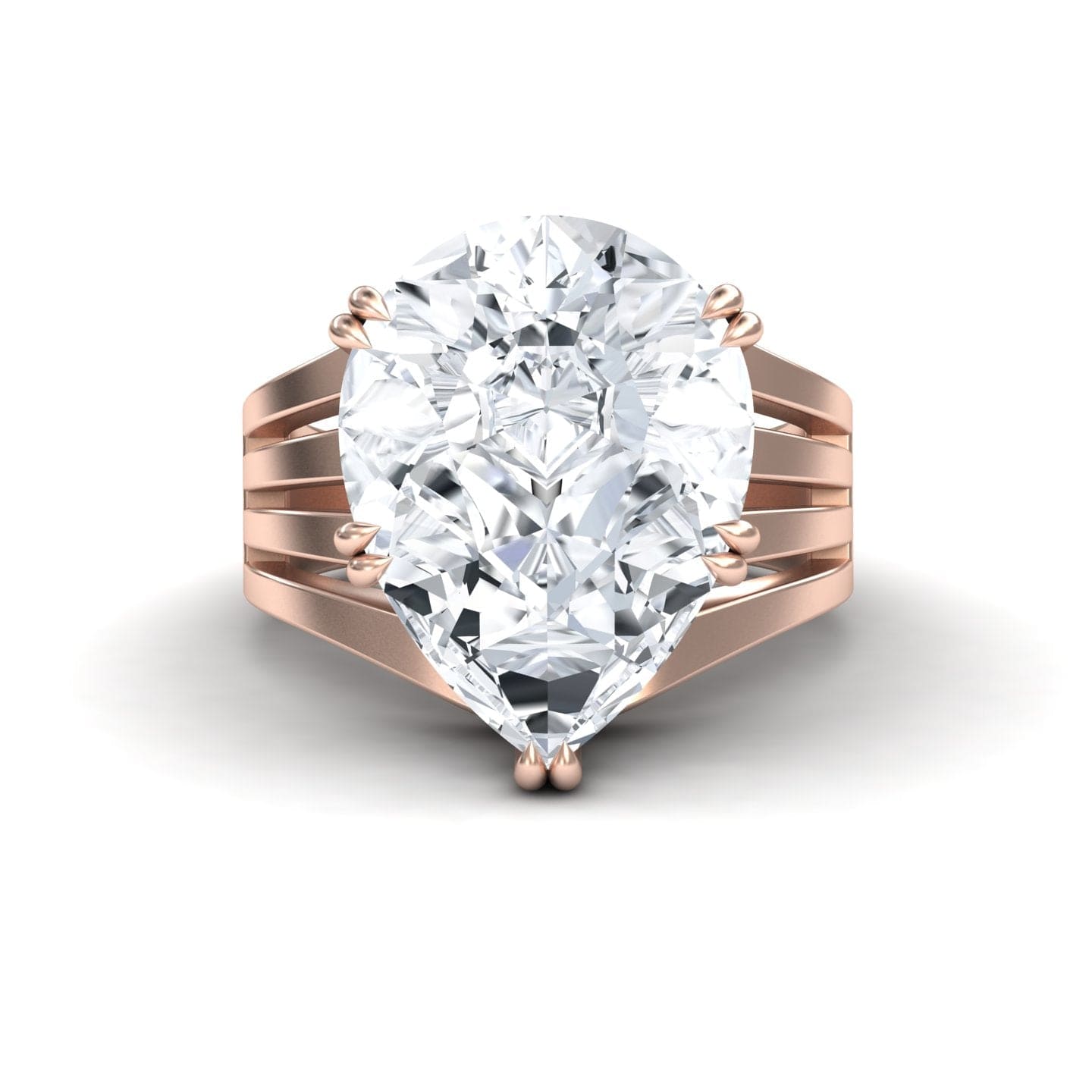 Rock Crystal Quartz & Diamond Regal Ring - Anna