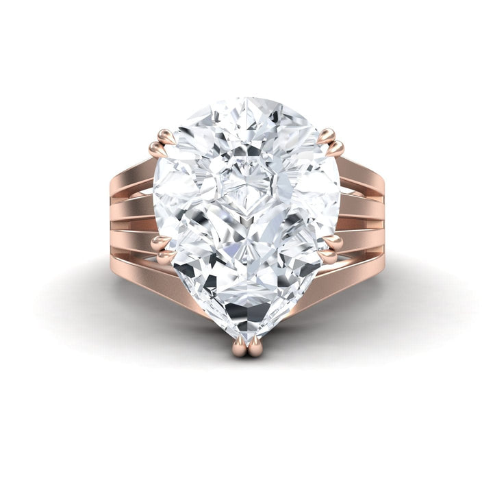 Rock Crystal Quartz & Diamond Regal Ring - Anna