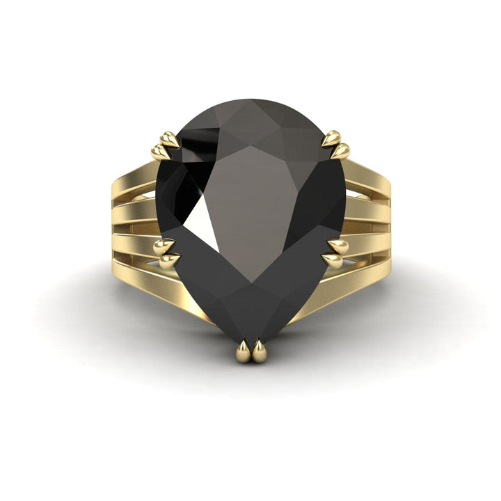 Black Onyx & Diamond Regal Ring - Anna