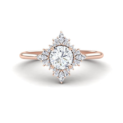 Diamond Vintage-Inspired Starburst Ring