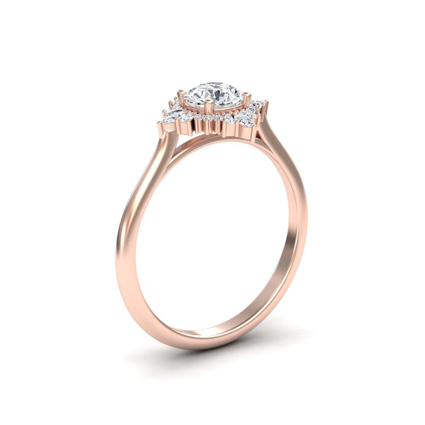 Diamond Vintage-Inspired Starburst Ring - Delia