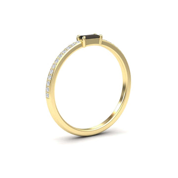 Black & White Diamond Pave Ring - Dia