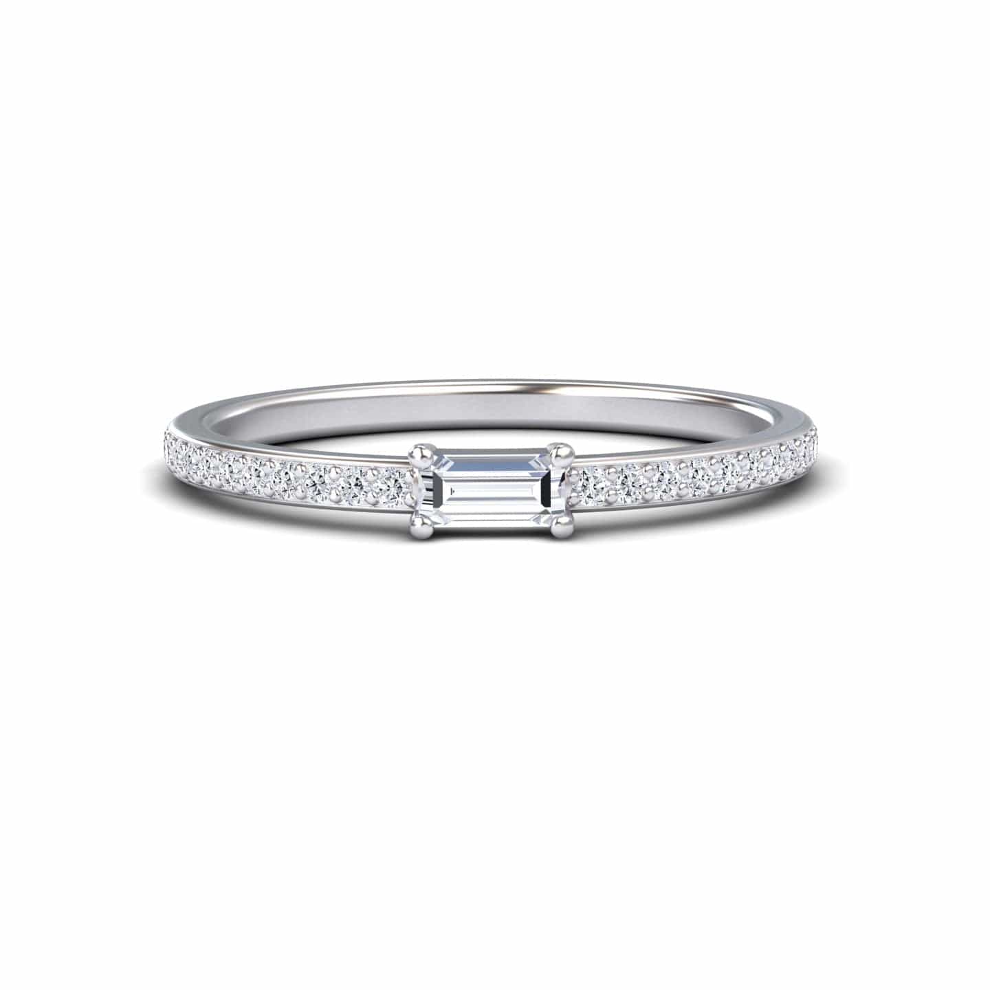 White Diamond Pave Ring - Dia