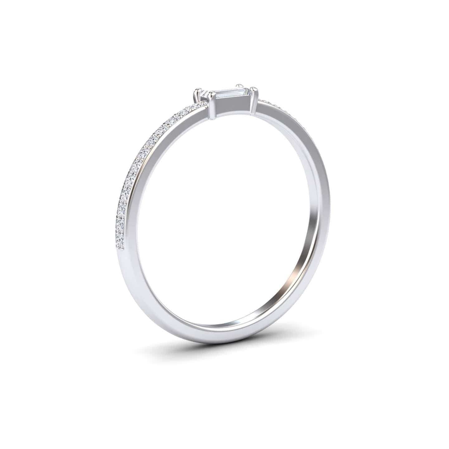 White Diamond Pave Ring - Dia