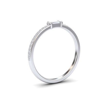 White Diamond Pave Ring - Dia