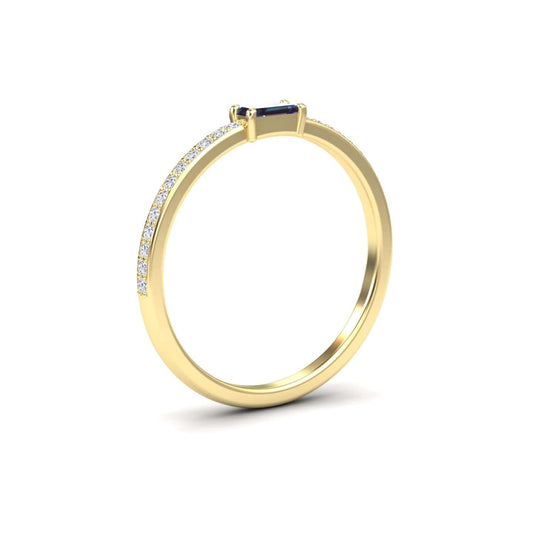 Lab Grown Alexandrite & Diamond Pave Ring - Dia