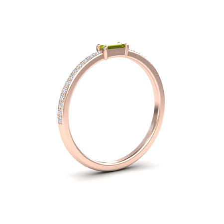 Peridot & Diamond Pave Ring - Dia