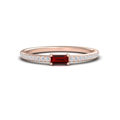 Ruby & Diamond Pave Ring