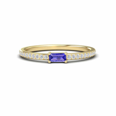 Tanzanite & Diamond Pave Ring