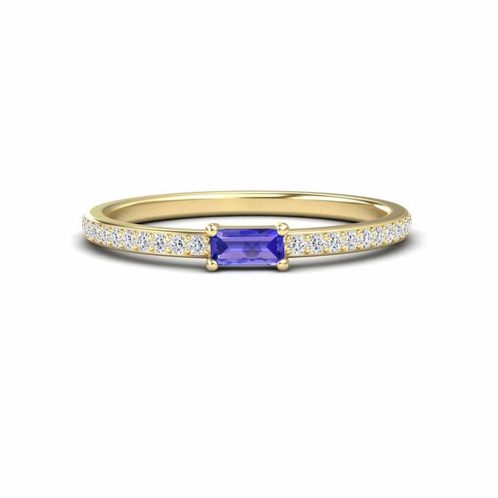 Tanzanite & Diamond Pave Ring - Dia
