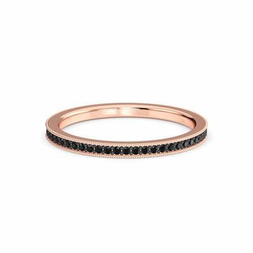 Black Diamond Milgrain Eternity Pave Band - Mariel