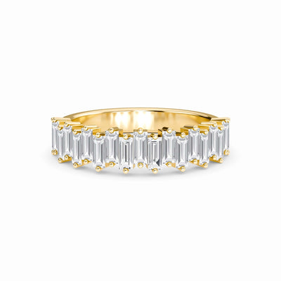 White Diamond Half Eternity Band Ring