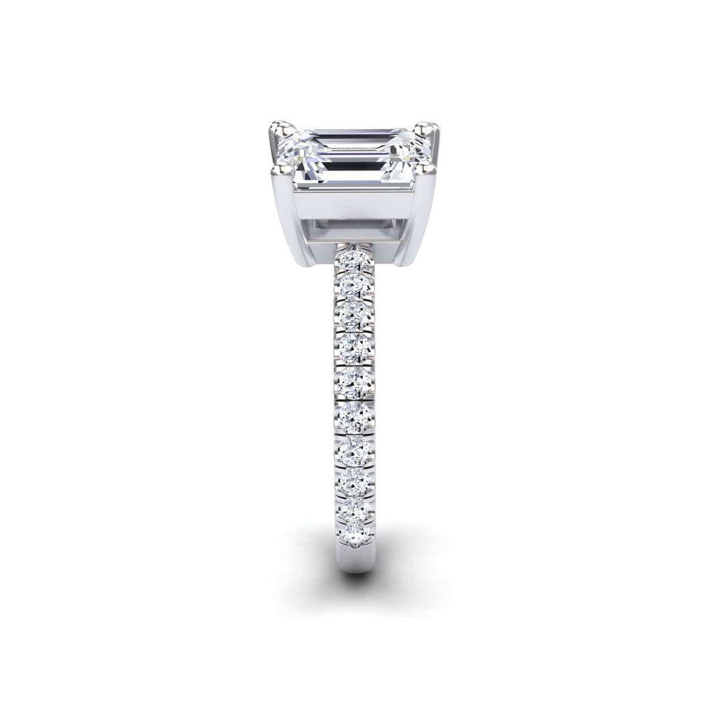 Lab Grown Moissanite & Aquamarnine Toi et Moi Ring - Gauri