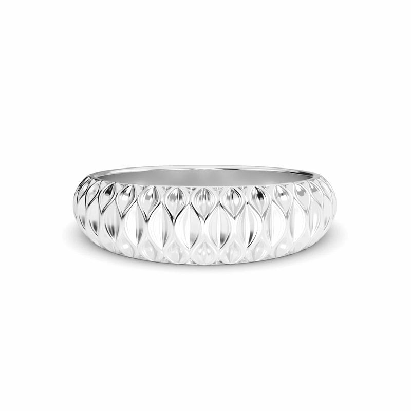Textured Gold Dome Band - Vera