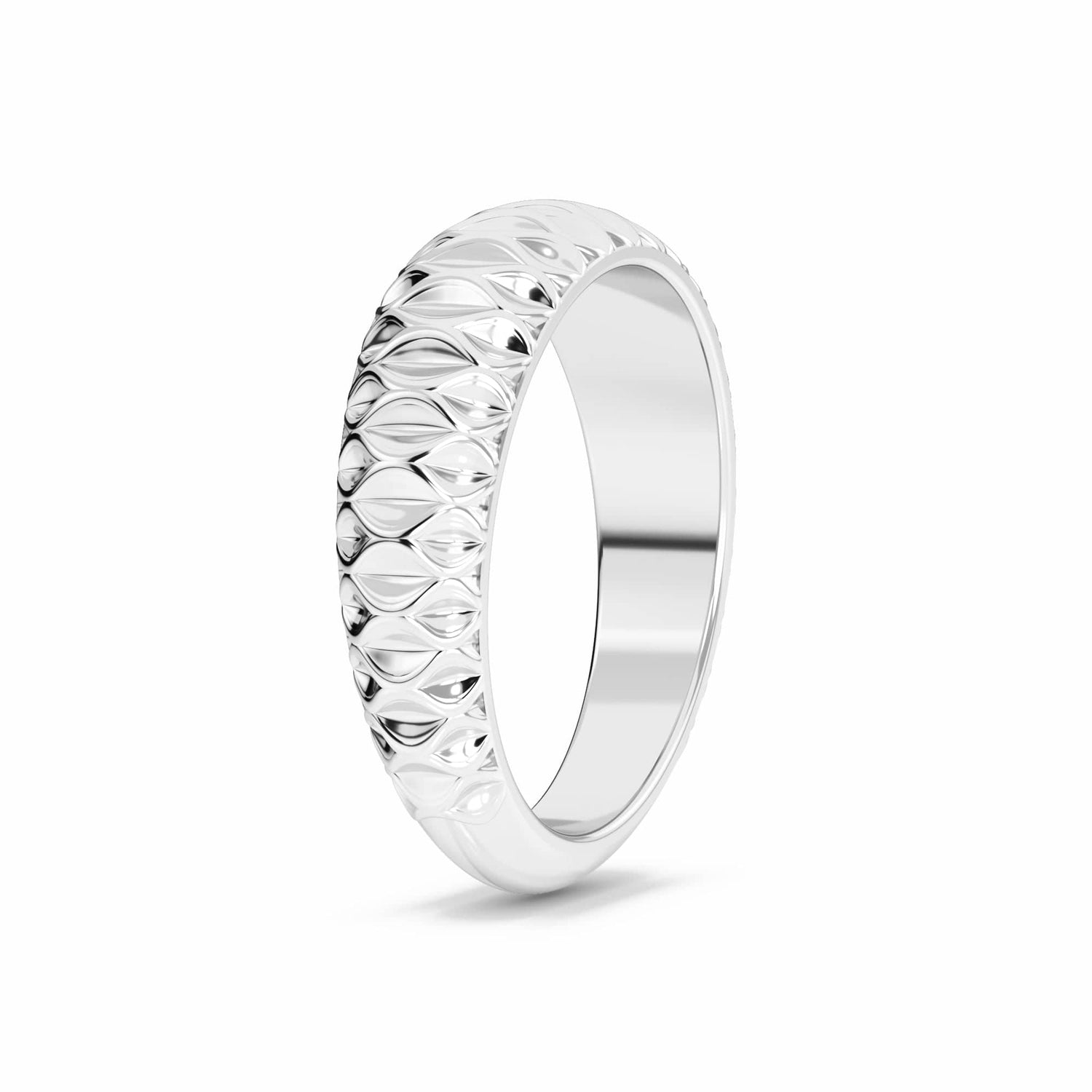 Textured Gold Dome Band - Vera