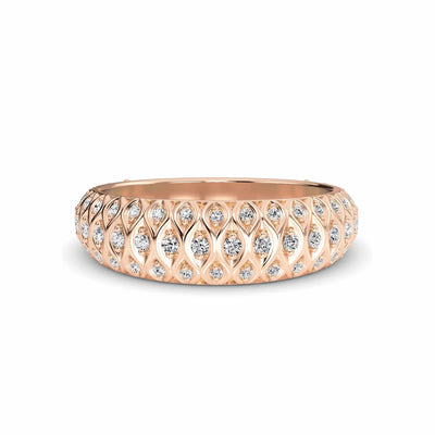 White Diamond Dome Ring