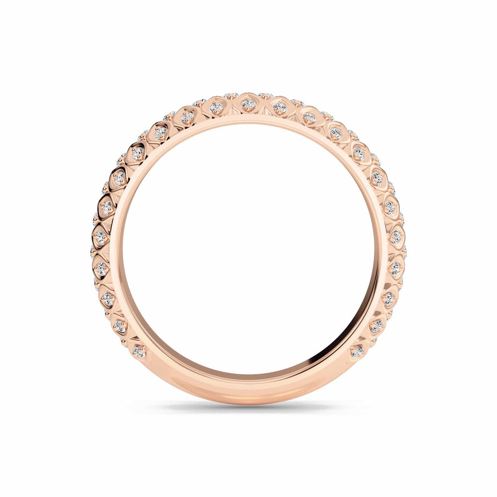 White Diamond Dome Ring - Sarika