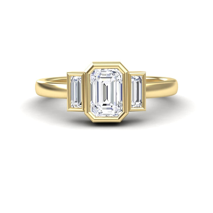 Diamond Three-Stone Art Deco Ring - Ivy