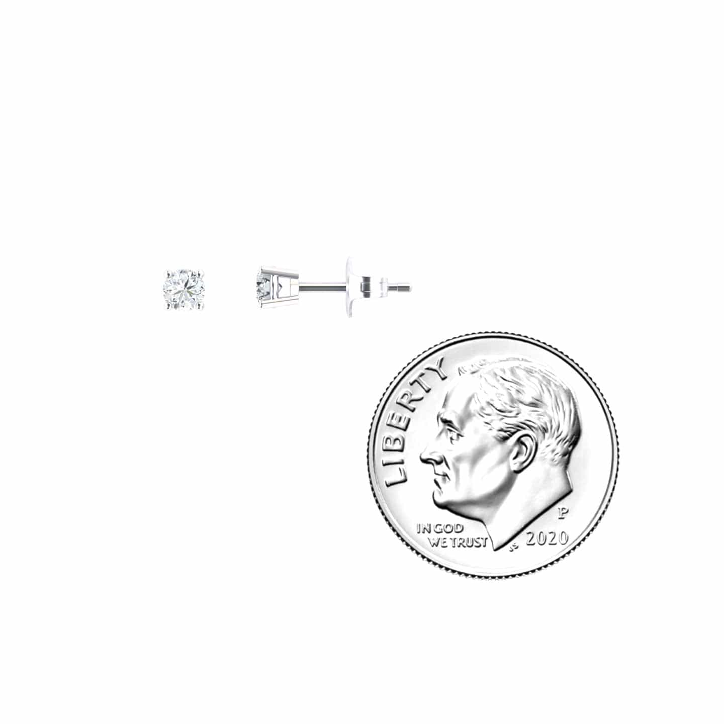 Lab Diamond Earrings - 4 Prong - Krisha