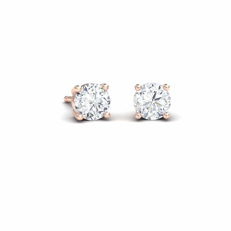 Lab Diamond Earrings - 4 Prong - Krisha