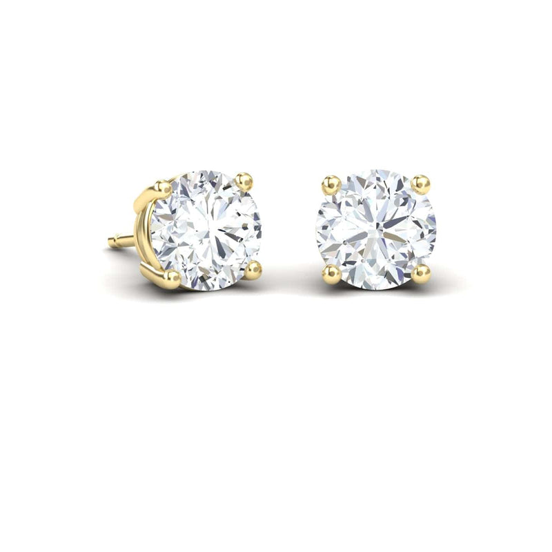 Lab Diamond Earrings - 4 Prong - Krisha