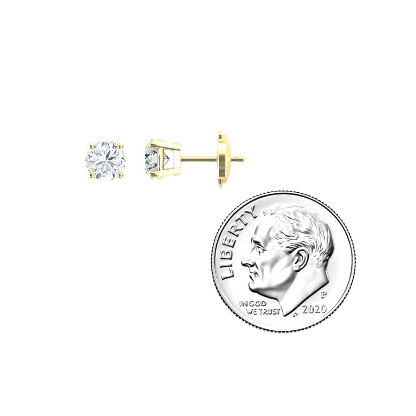 Lab Diamond Earrings - 4 Prong - Krisha