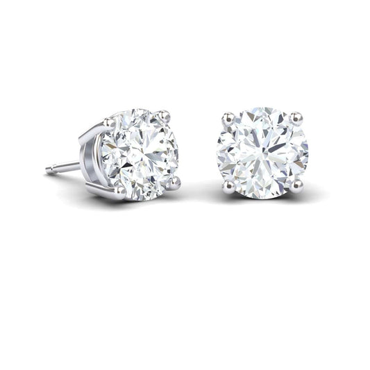 Lab Diamond Earrings - 4 Prong - Krisha