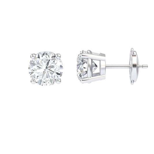 Lab Diamond Earrings - 4 Prong - Krisha
