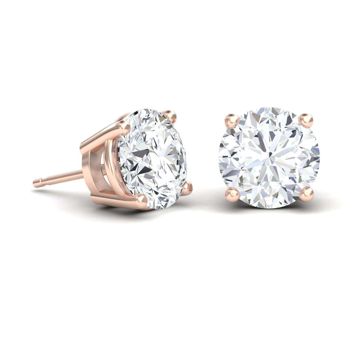 Lab Diamond Earrings - 4 Prong - Krisha