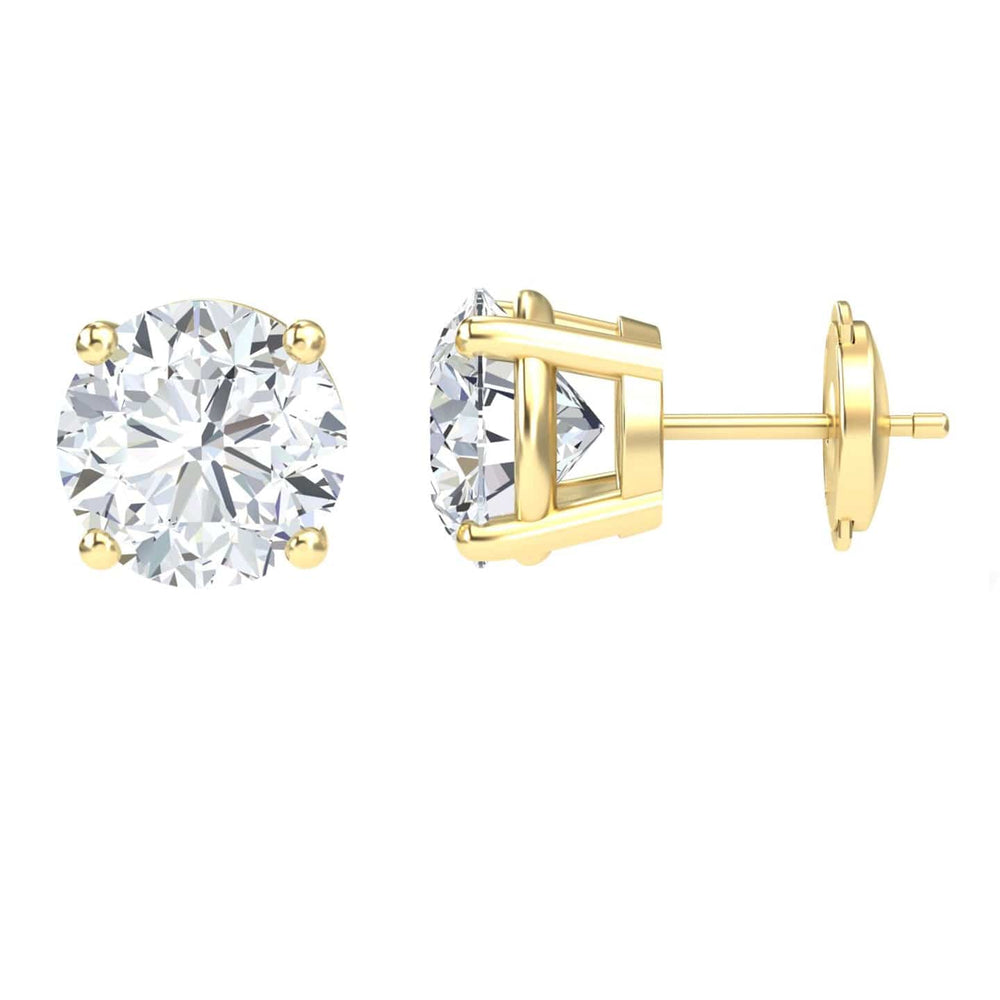 Lab Diamond Earrings - 4 Prong - Krisha