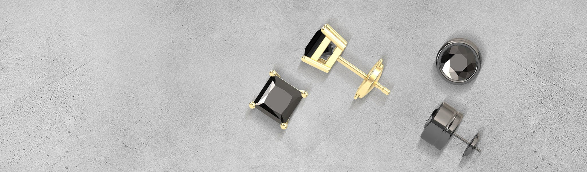Black Diamond Studs Earrings