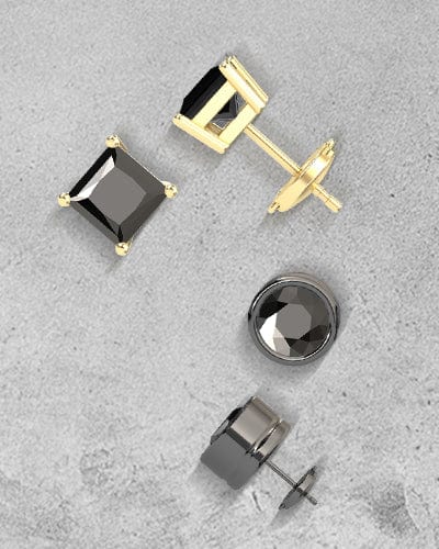 Black Diamond Studs Earrings