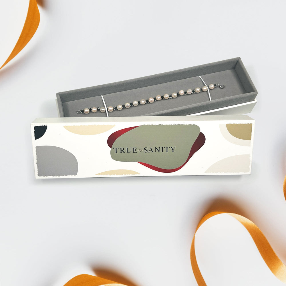 Tahitian Pearl & Diamond Bead Bracelet - Roma