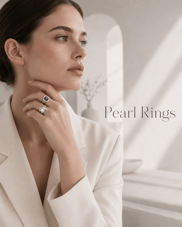 June birthstone pearl rings