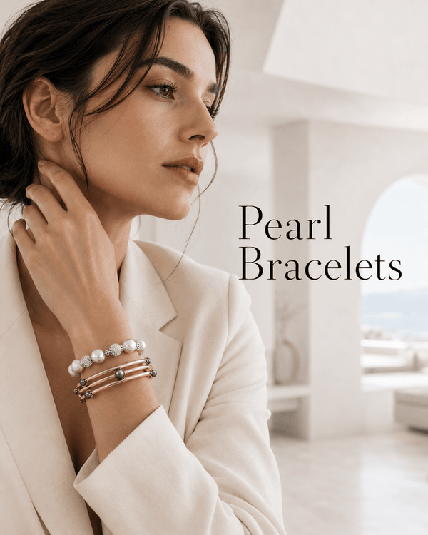 June birthstone pearl bracelets