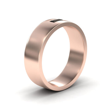 Black Diamond Solitaire Men’s Band Ring - Nayana