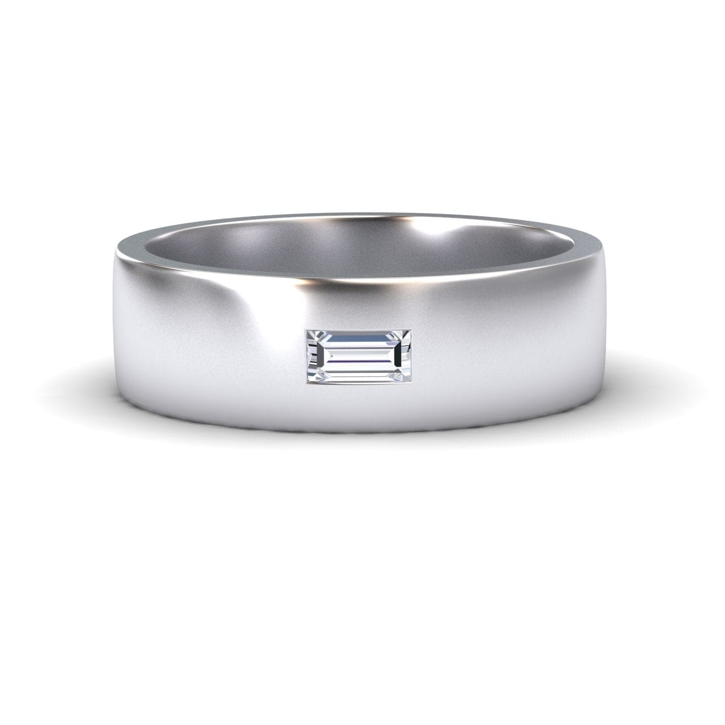 Diamond Solitaire Men’s Band Ring - Nayana