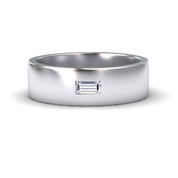 Diamond Solitaire Men’s Band Ring - Nayana