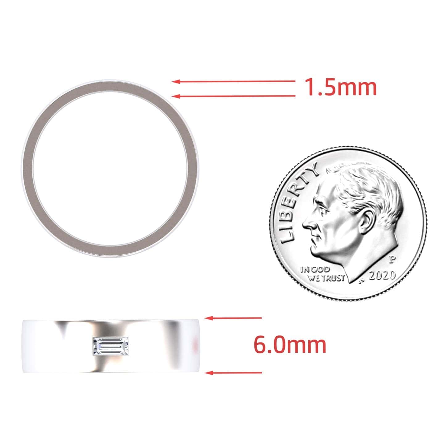 Diamond Solitaire Men’s Band Ring - Nayana