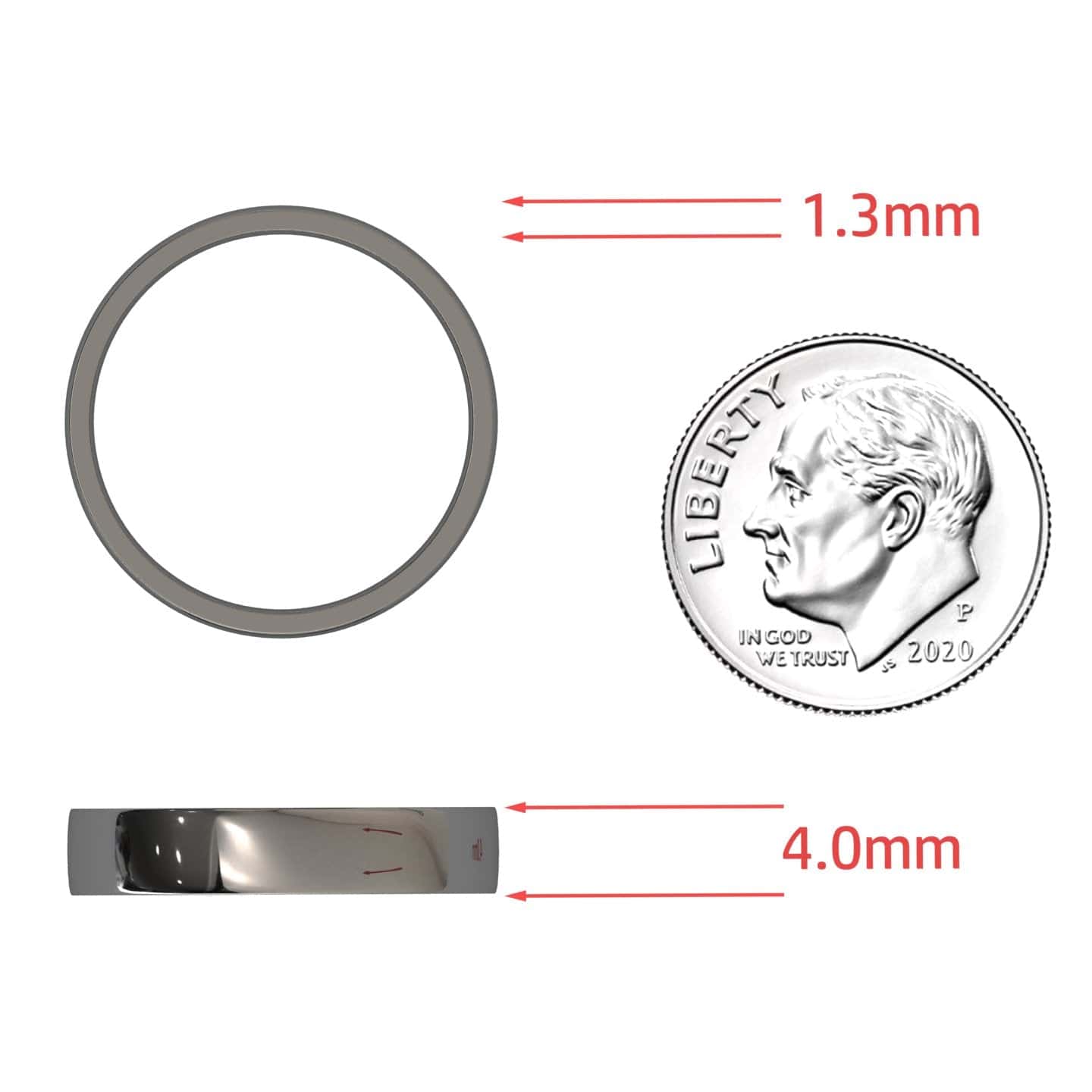 Classic Flat Men's Wedding Band - Xue