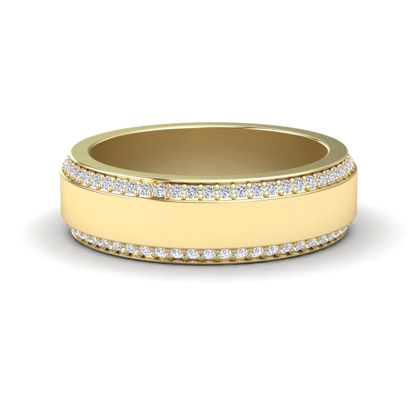 White Diamond 6mm Eternity Wedding Ring - Caleb