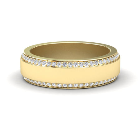 White Diamond 6mm Eternity Wedding Ring - Caleb