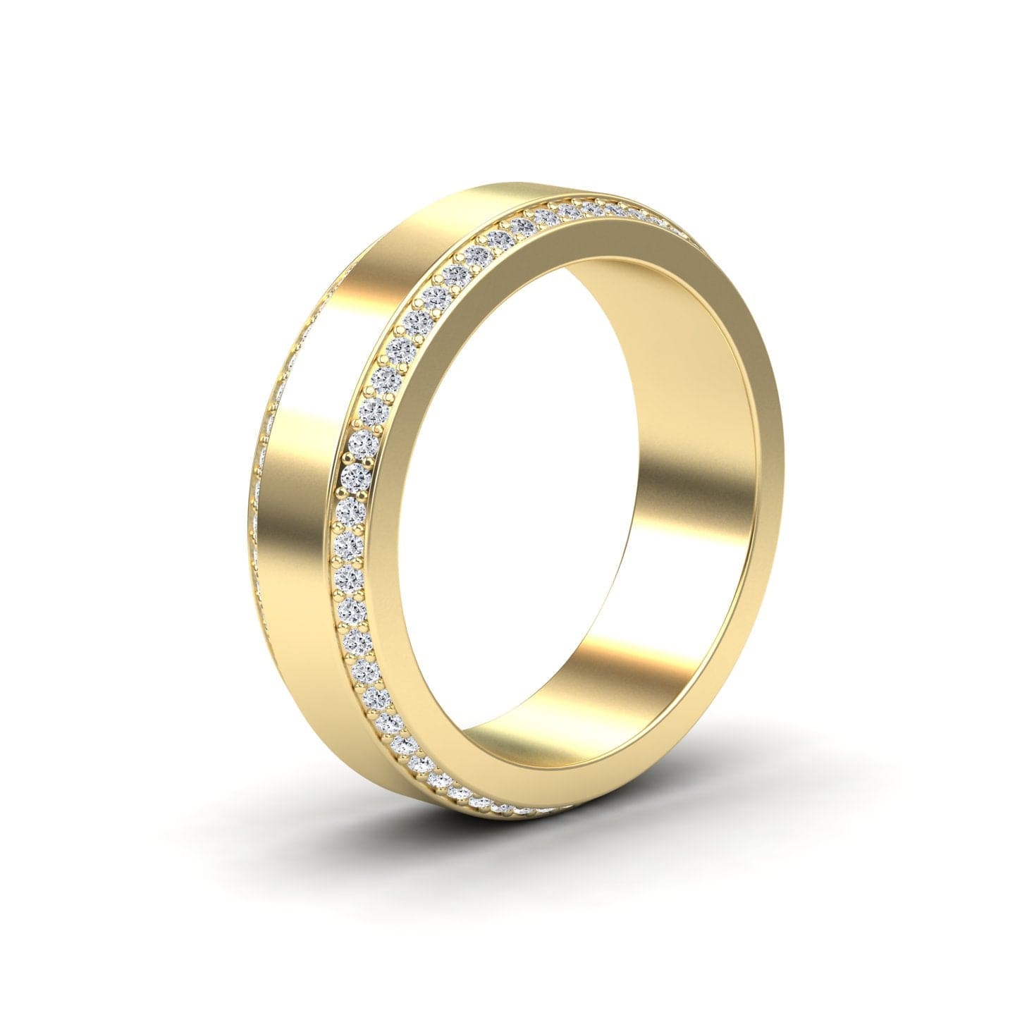 White Diamond 6mm Eternity Wedding Ring - Caleb