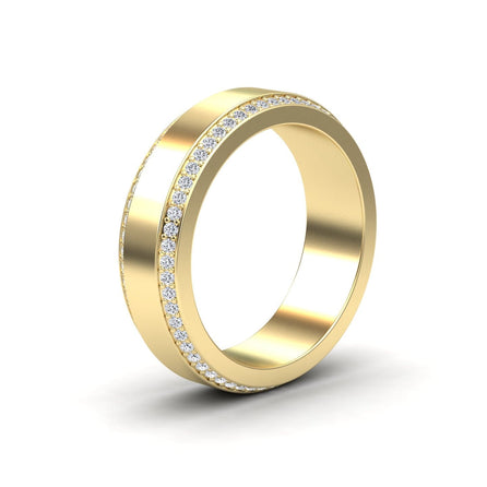 White Diamond 6mm Eternity Wedding Ring - Caleb