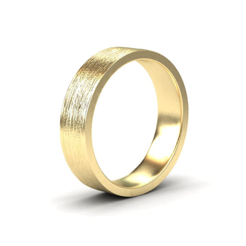 Textured Brushed Men's Wedding Band - Ming