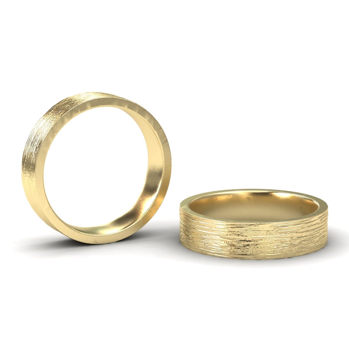 Textured Brushed Men's Wedding Band - Ming