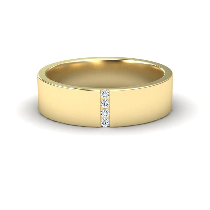 Men's 5.5mm White Diamond Wedding Ring - Chase