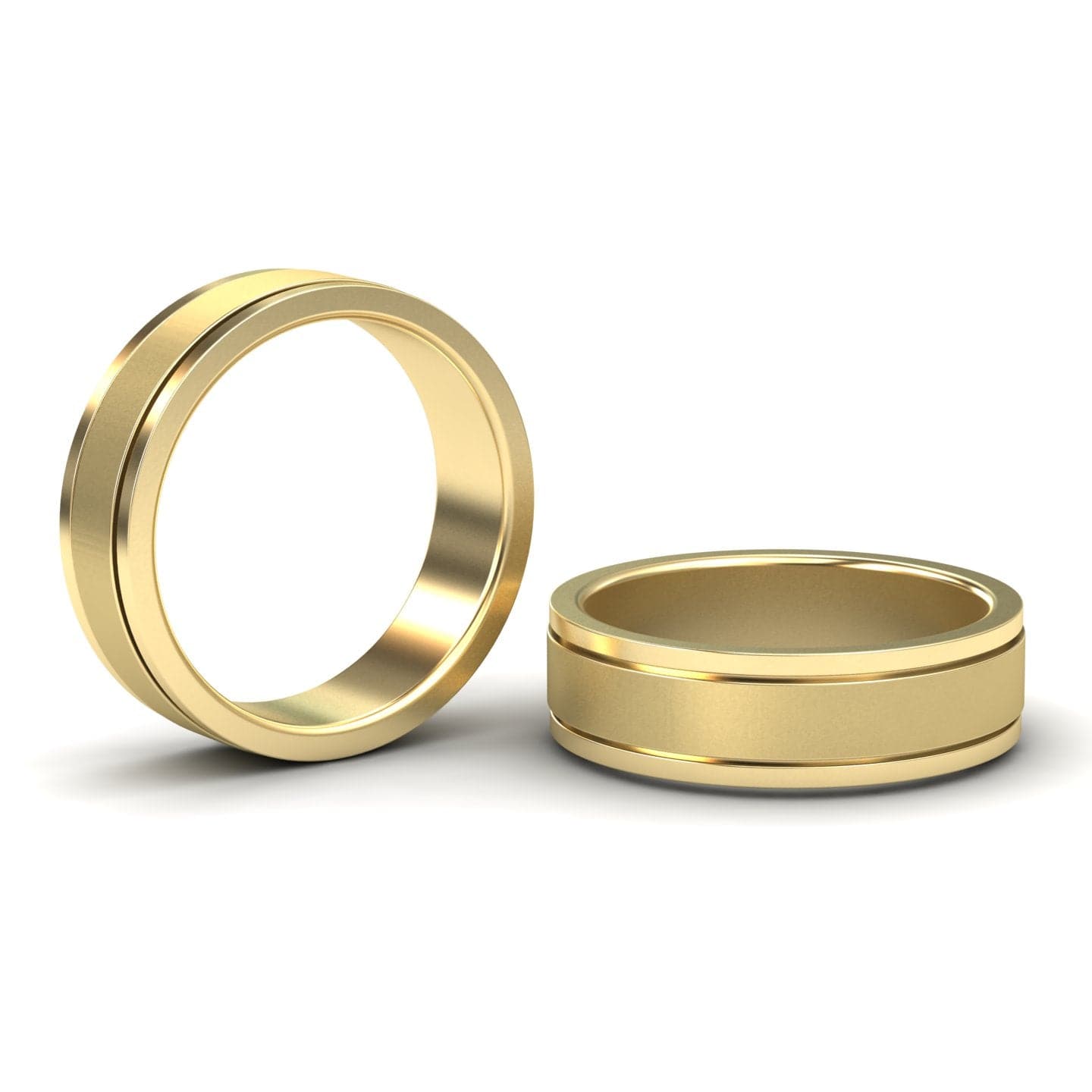 Grooved 6mm Comfort fit Wedding Band - Soledad