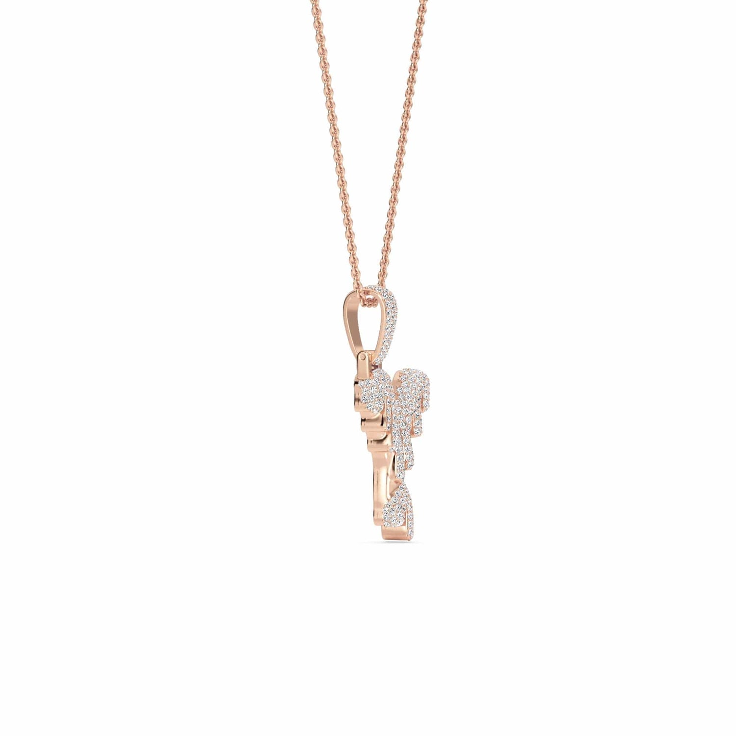 Y Initial Dripping Diamond Pendant Necklace - Yash